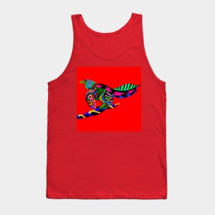 winged velociraptor the bird dinosaur ecopop Tank Top